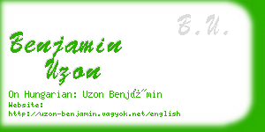 benjamin uzon business card